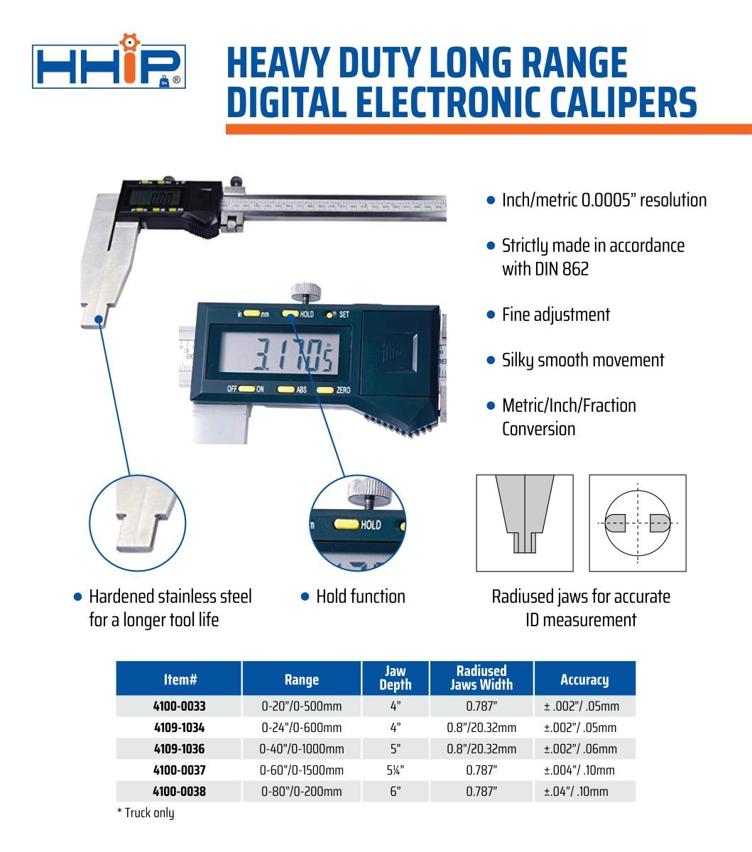 60"/1500MM LONG DIGITAL ELECTRONIC CALIPER JAW LENGTH 5.25" (4100-0037) - Image 4