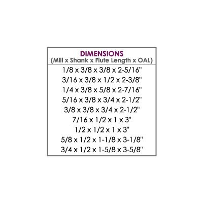 9 PIECE 2 FLUTE BALL NOSE END MILL SET (8001-0009) - Image 3