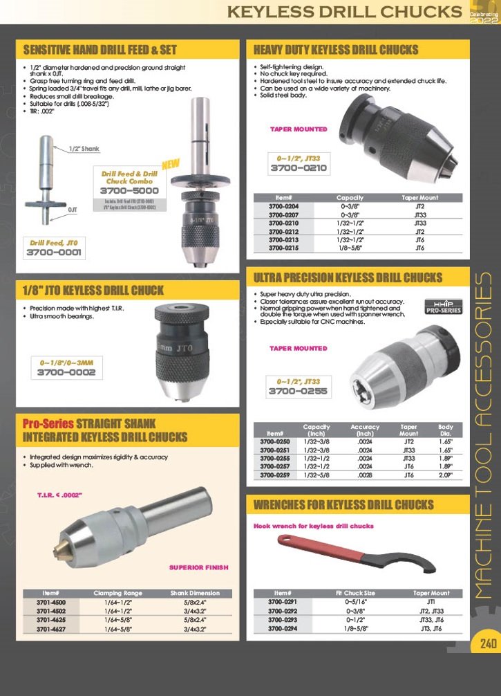 1/32-1/2" JT33 PRO QUALITY DRILL CHUCK WITH KEY (3700-0083) - Image 10