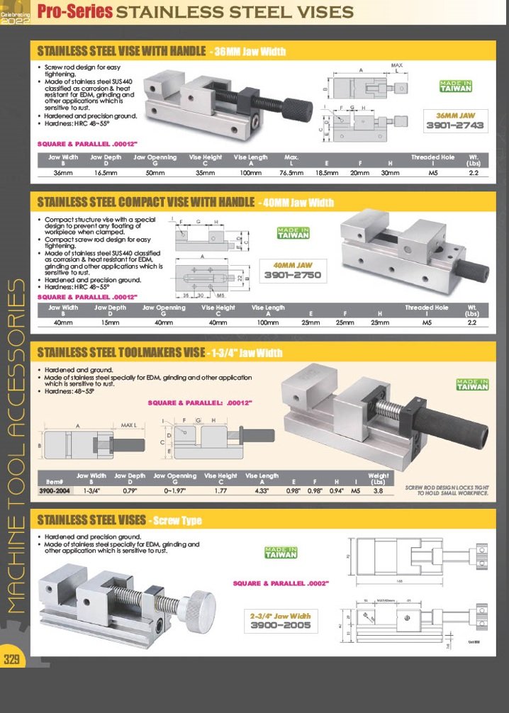 PRO-SERIES 72MM EDM STAINLESS STEEL VISE (3901-2734) - Image 5