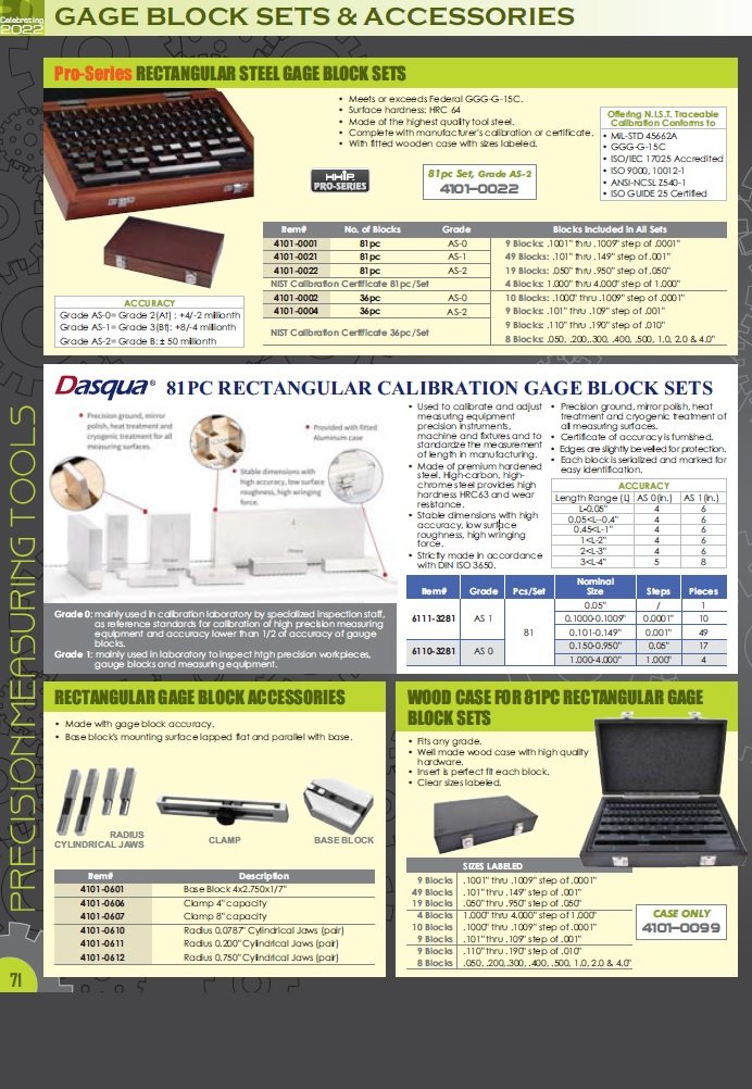 .136" RECTANGULAR GAGE BLOCK GRADE 2/A+/AS 0 (4101-0747) - Image 3