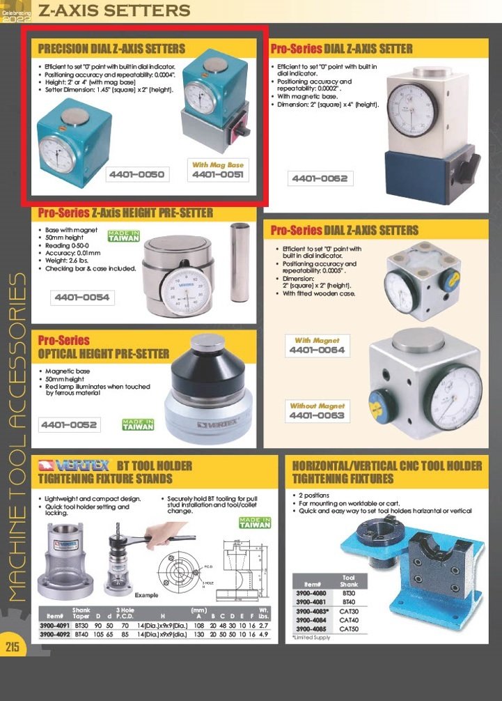 Z-AXIS SETTING INDICATOR WITH .0005 READING .125" TRAVEL (4401-0050) - Image 2