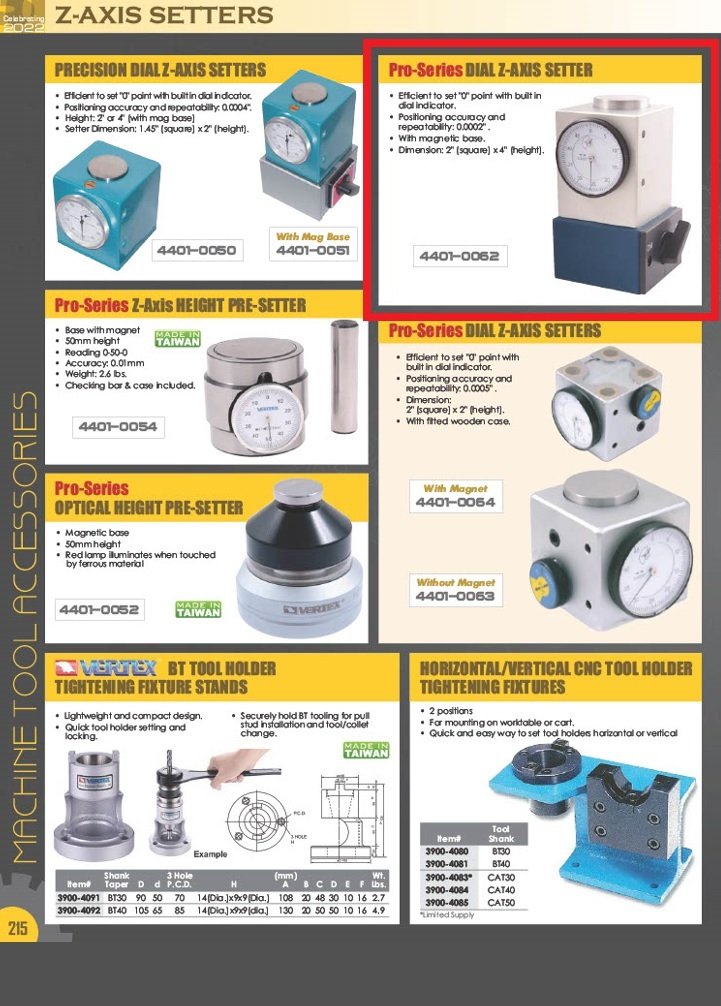 PRO-SERIES Z-AXIS 2 X 2 X 4" SETTING INDICATOR ON MAGNETIC BASE (4401-0062) - Image 2