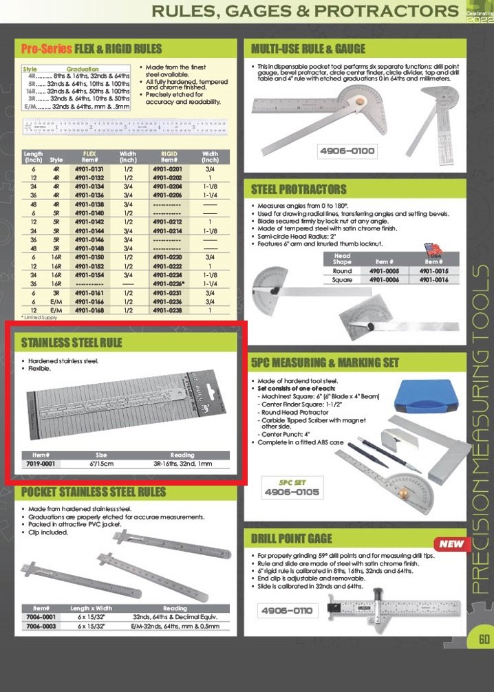 6"/15CM STAINLESS STEEL RULER (7019-0001) - Image 2