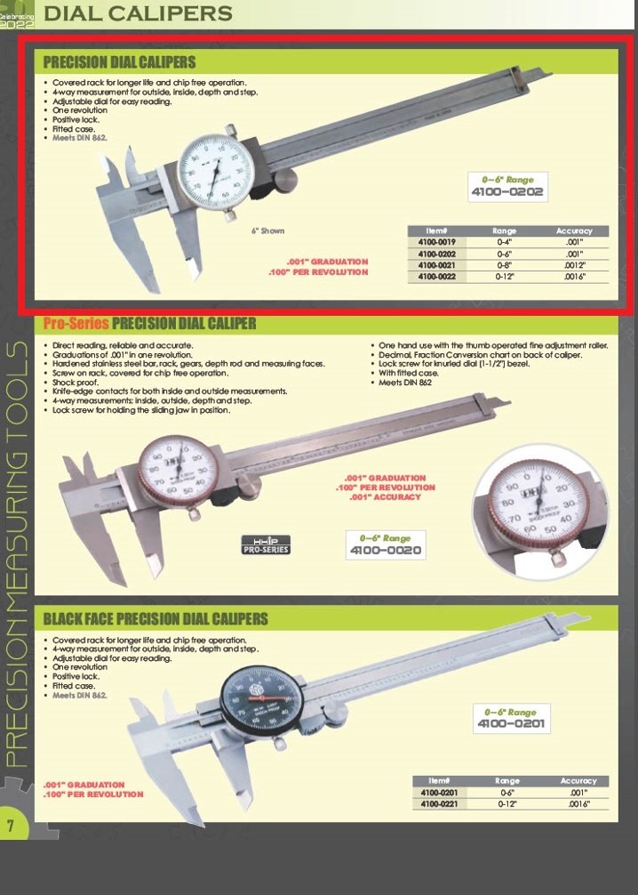4" ECONOMY DIAL CALIPER (4100-0019) - Image 7