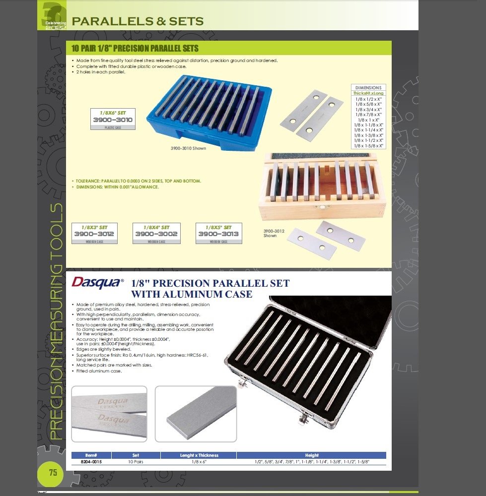 DASQUA LENGTH 150MM X WIDTH 2.5MM 5 PIECE PREMIUM MAGNETIC PARALLEL SET (1801-0115) - Image 6