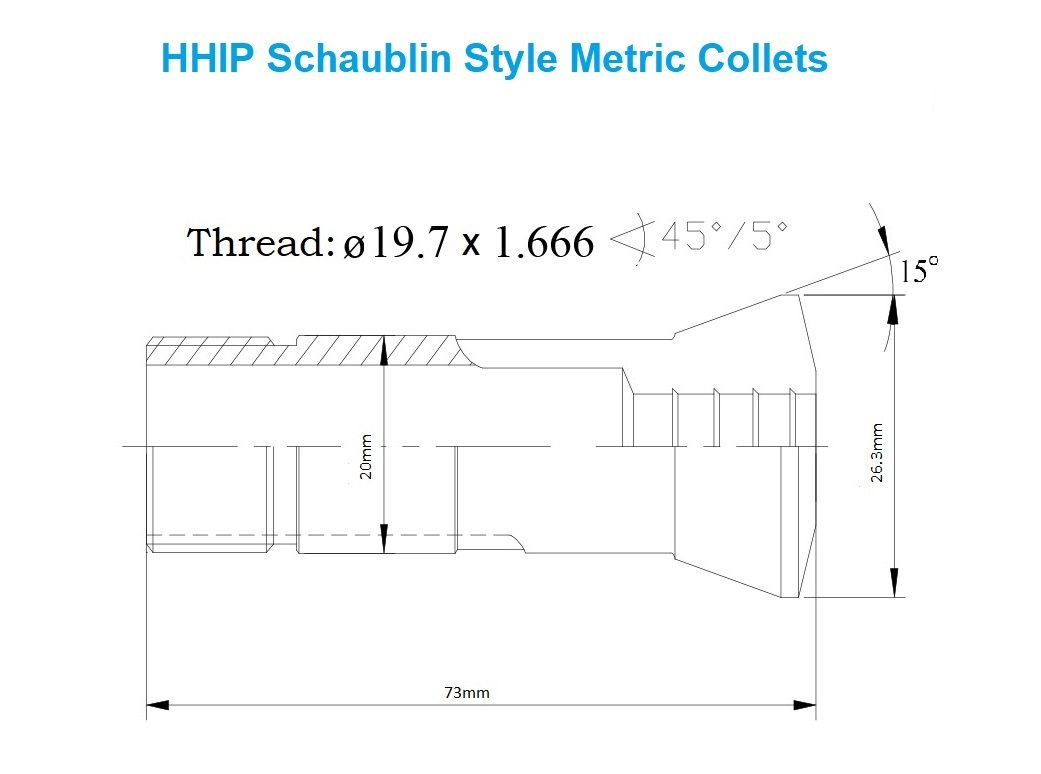 5MM SCHAUBLIN STYLE W20 LATHE COLLET (3903-0805) - Image 3