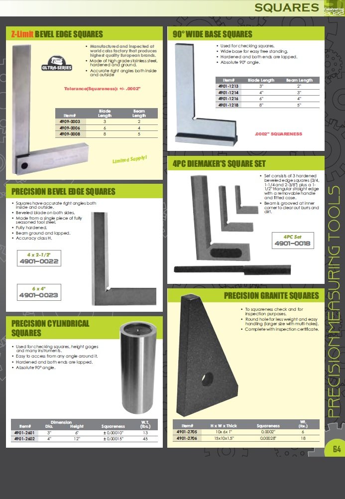 8 X 5" ENGINEER'S STEEL SQUARE (4906-0008) - Image 5