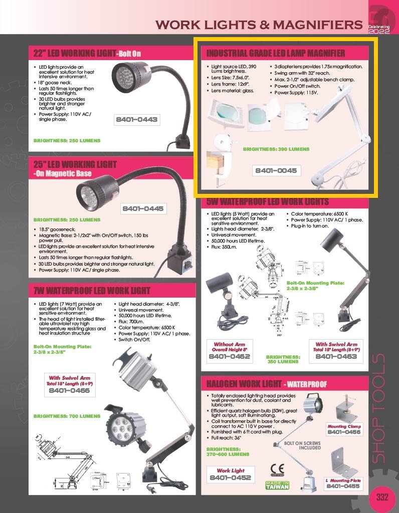 LED MAGNIFIER LAMP WITH FLEX ARM (8401-0045) - Image 6